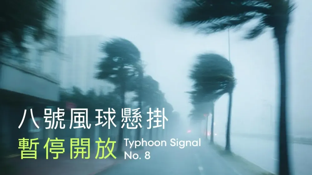 八號風球懸掛（暫停開放）